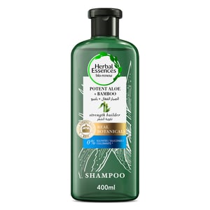 Herbal Essences Hair Strengthening Sulfate Free Potent Aloe Vera + Bamboo Natural Shampoo for Dry Hair 400 ml
