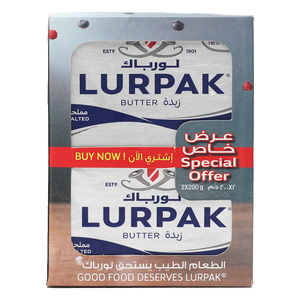 Lurpak Salted Butter Value Pack 2 x 200 g