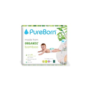 Pure Born Organic Diaper Size 3 Medium 5.5-8kg 28 pcs