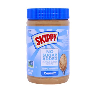 Skippy No Added Sugar Chunky Peanut Butter Spread 454 g