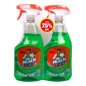 Mr. Muscle Advanced Power Window & Glass Cleaner Value Pack 2 x 750 ml