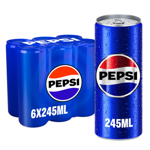 Pepsi Can Cola Beverage 6 x 245 ml