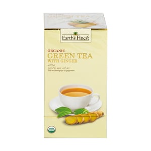 Earth's Finest Organic Green Tea With Ginger 25 pcs