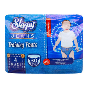 Sleepy Jeans Training Pants Size 4, Maxi 7-14kg 30 pcs
