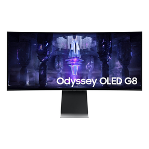Samsung Odyssey G8 G85SB OLED Gaming Monitor, 34 inches, Silver, LS34BG850SMXUE