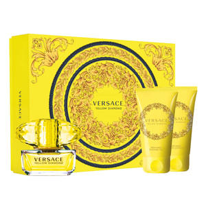 Versace Yellow Diamond Eau De Toilete 50ml + Shower Gel 50ml + Body Lotion 50ml For Women Gift Set