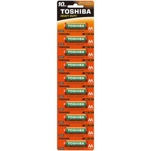 Toshiba Heavy Duty Carbon Zinc AA Battery, 1.5V x 10 Pcs, R6K