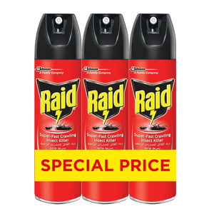 Raid Super Fast Crawling Insect Killer 300 ml 2+1