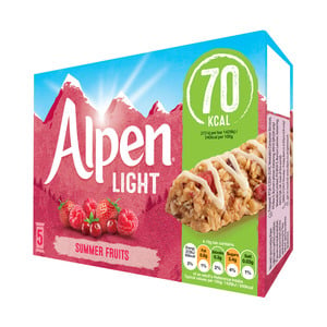 Alpen Light Summer Fruits Bar 5 x 19 g