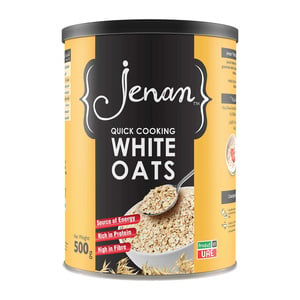 Jenan Quick Cooking White Oats Tin 500 g