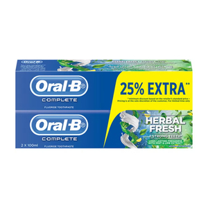 Oral-B Complete Mint & Lime Extract Toothpaste 2 x 100 ml