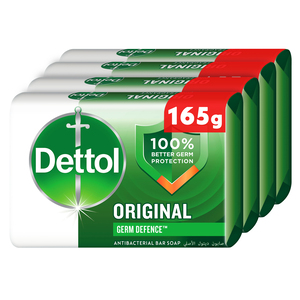 Dettol Original Anti Bacterial Soap Value Pack 4 x 165 g