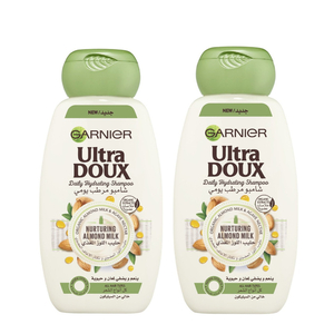Garnier Ultra Doux Nurturing Almond Milk Shampoo Value Pack 2 x 400 ml