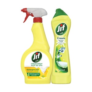 Jif Lemon Multipurpose Foam Cream Spray 500 ml + Cream 450 ml