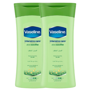 Vaseline Intensive Care Aloe Soothe Body Lotion 2 x 400 ml
