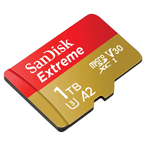 بطاقة ذاكرة سانديسك اكستريم مايكرو اس دي مع سرعة نقل 190 ميجابايت/ثانية، 1 تيرابايت، SDSQXAV-1T00-GN6MN