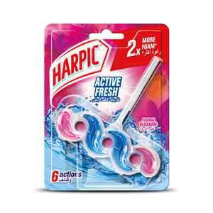 Harpic Active Fresh Toilet Cleaner Rim Block Floral Blossom 35 g