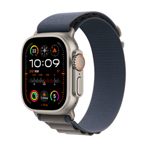 Apple Watch Ultra 2 GPS + Cellular, Titanium Case with Blue Alpine Loop, 49 mm, Medium, MREP3AE/A