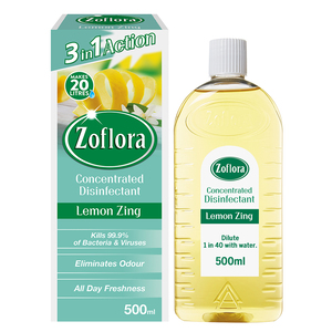Zoflora Lemon Zing 3in1 Action Concentrated Disinfectant 500ml