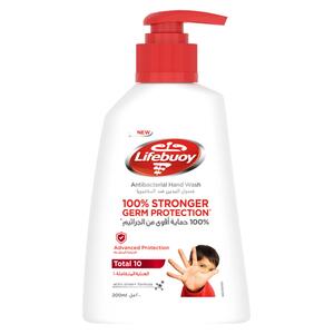 Lifebuoy Antibacterial Hand Wash, Total 10, For 100% Stronger Germ Protection In 10 Seconds, 200 ml
