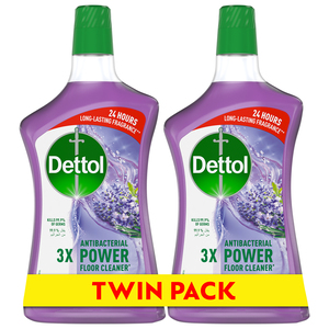 Dettol Antibacterial Power Floor Cleaner Lavender 2 x 900 ml