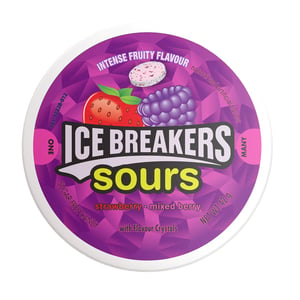 Ice Breakers Sours Strawberry & Mixed Berry Sugar Free Candy 42 g