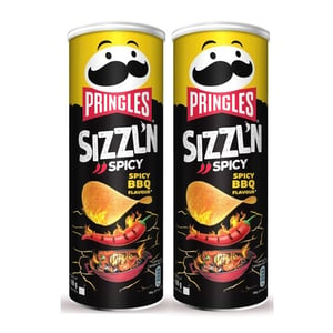 Pringles Sizzl'n Spicy BBQ Flavour Chips Value Pack 2 x 160 g