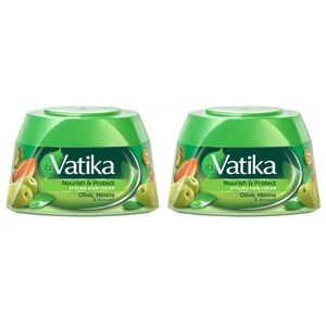 Vatika Naturals Nourish & Protect Styling Hair Cream Henna, Almond & Olive 2 x 140 ml