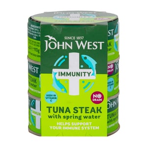 Johnwest Immunity Tuna Steak With Spring Water 3 x 110 g