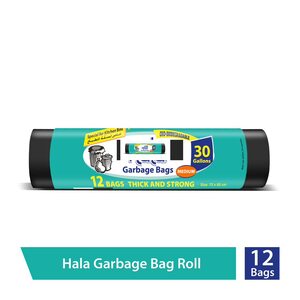 Hala Garbage Bags 30 Gallons Medium Size 72 x 85cm 12 pcs