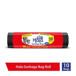 Hala Garbage Bags 50 Gallons Large Size 76 x 95cm 10 pcs