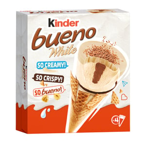Kinder Bueno White Ice Cream Cone 4 x 90 ml