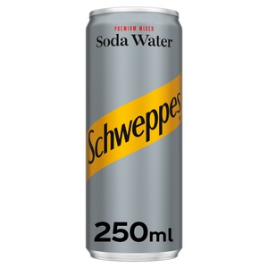 Schweppes Premium Mixer Soda Water 6 x 250 ml