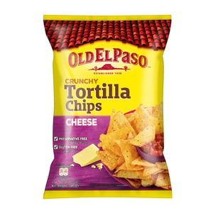 Old El Paso Crunchy Tortilla Chips Cheese, 185 g