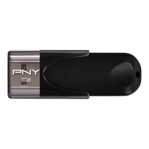 PNY Attache 4 USB Flash Drive, 8 GB Storage, Black, FD8GBATT4-EF