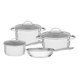 Tramontina Stainless Steel Cookware Set 7Pcs Tri-ply Bottom UNA 65280310