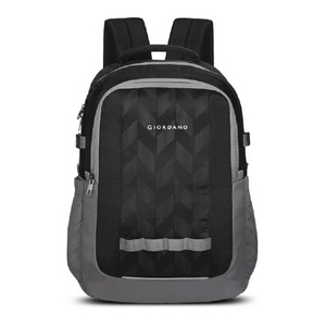 Giordano Orion 2 Compartments Laptop Backpack, 19 inches, Black, GR1001/BLK