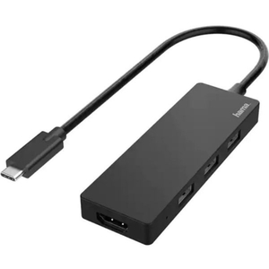 Hama Multi Port 4 in 1 USB C Hub, Black, 200113