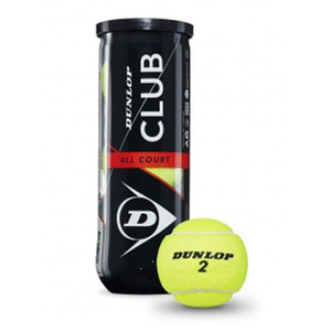 Dunlop Club All Court Tennis Ball, 3 pcs, Yellow, DL601334