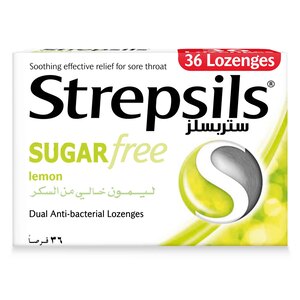 Strepsils Lemon Sugar Free Lozengers 36 pcs