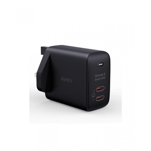 Aukey PA-B4T Dual Port 45W PD Wall Charger with GaN Power Tech - Black