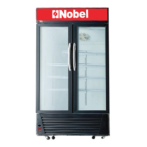 Nobel Upright Double Door Chiller, 518 L, Black, NSF650