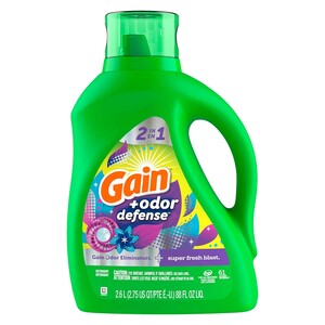 Gain +Odor Defense Liquid Detergent 2.6 Litres