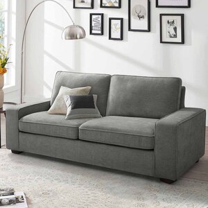 Swanky Serenity Light Grey, 2-Seater Detachable Cover Fabric Sofa, Wide Armset, Spacious and Comfortable for living, Bedroom, Apartment