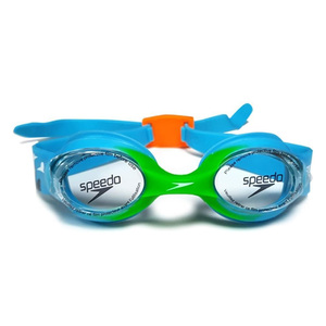 Speedo Infant Illusion Goggle, Azure Blue/Fluro Green/Fluro Orange/Clear, 8-1211514638