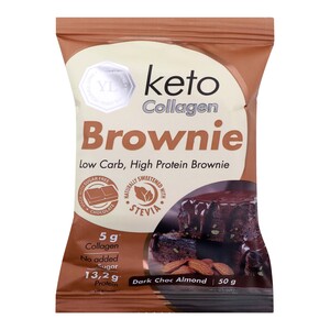 Youthful Living Keto Collagen Brownie, Dark Choc Almond, 50 g