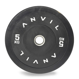 Anvil Rubber Bumper Plate, 5 kg, Black, ANV-PLA-RUB-BLA-5KG