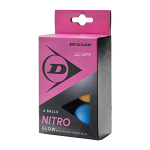 Dunlop 40+ Nitro Glow Table Tennis Balls, 6 pcs, DL679349N