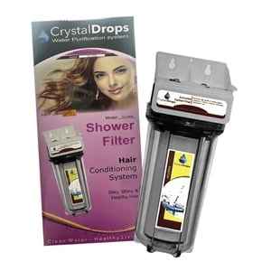 Crystal Drops Shower Filter with Cartridge, Water Purification System TC-10D6