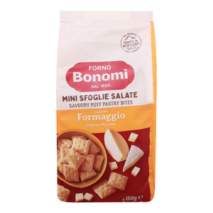 Forno Bonomi Mini Savoury Puff Pastry Bites Cheese Flavour 150 g